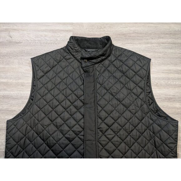 Belstaff Quilted Vest Waistcoat Gilet Men's 60 Lightweight Black Snap Button - Picture 5 of 11
